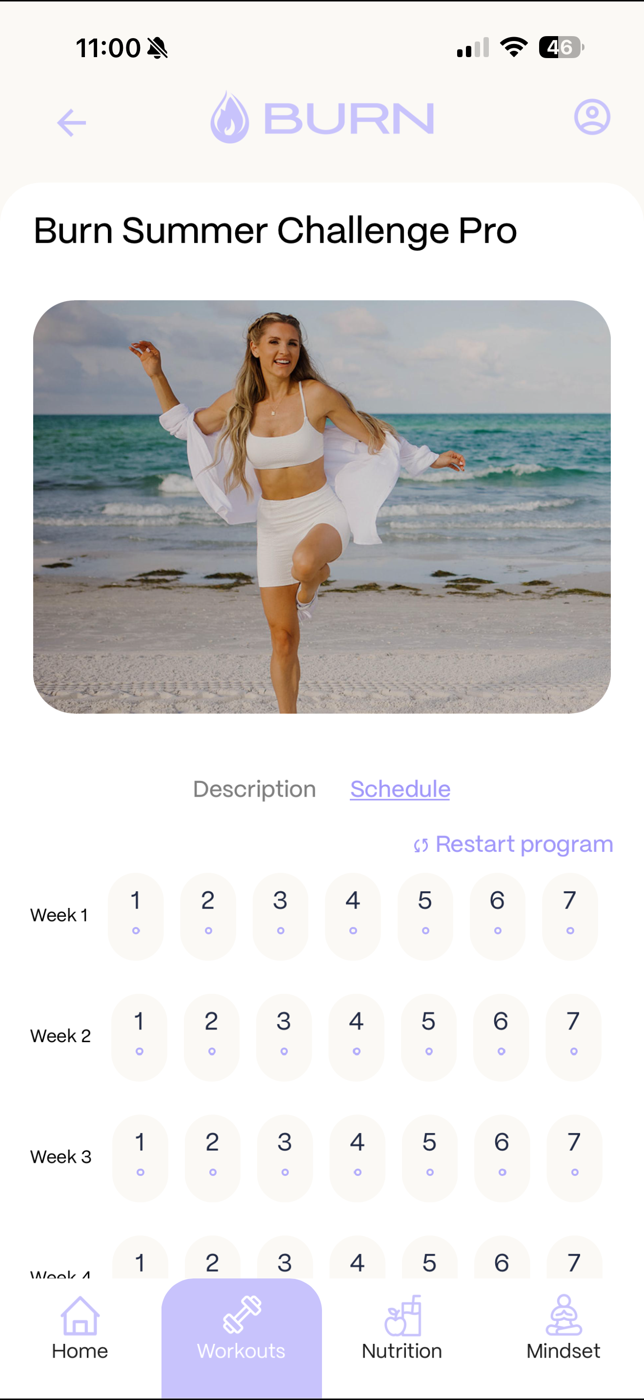BURN app โ Structured program preview 2