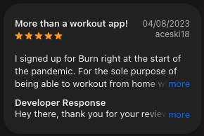 App Store review by aceski18 β More than a workout app β 5 stars